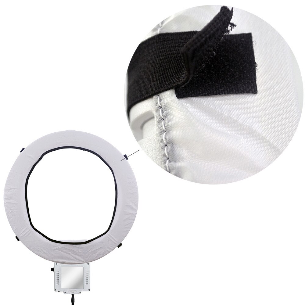 Let softbox stof diffuser med blød lys stof justerbar ring lys hvid blød elastisk dæksel diffuser belysning tilbehør