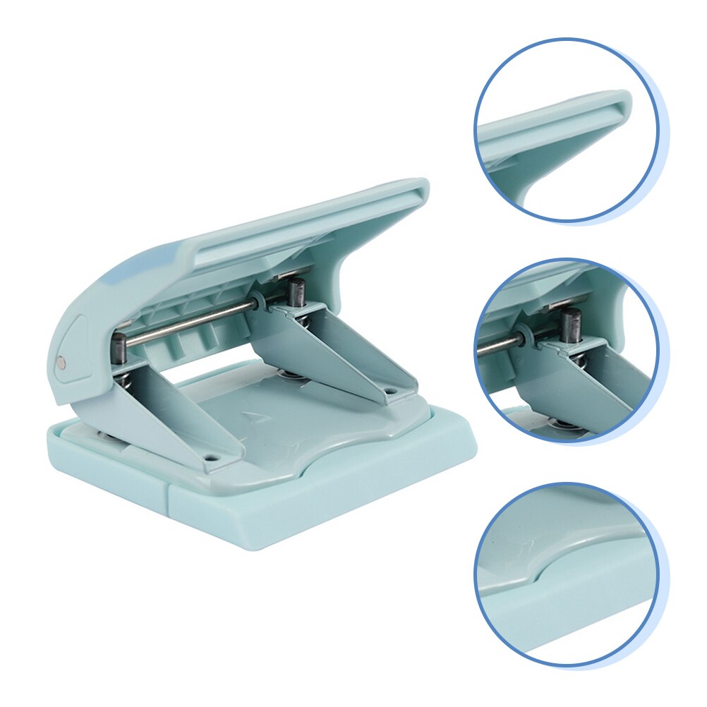 Hole Punch Tool Manual Punching Machine 2-Hole Puncher Loose-leaf Puncher (Random Color)