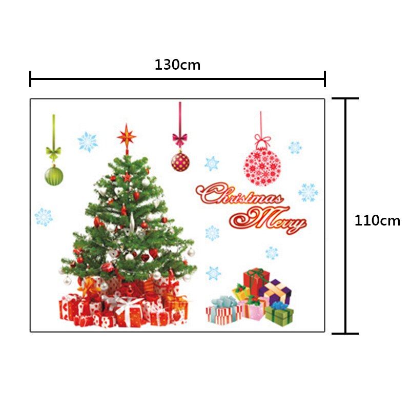 Fönster klistermärke jul god jul dekoration för hem ornament garland år hemmakontor dekor: D