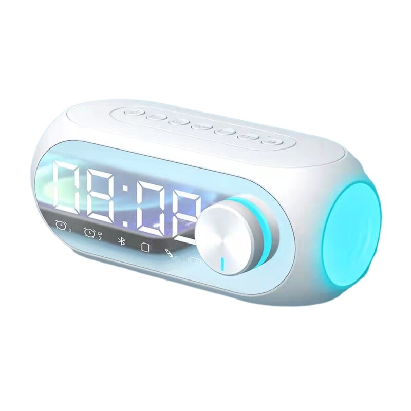 4 in 1 Wireless Alarm Clock Speaker LED Charging Speaker Bedside Bedroom Clock Dec 21