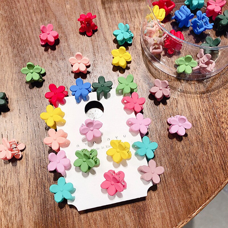 30 Pcs Girls Hair Clips Mini Flower Hair Clips Multicolour Clips Mini Clips Headwear Hairpins Hair Accessories