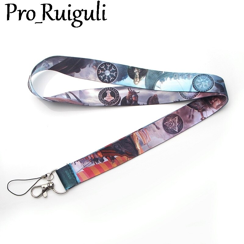 Vikings Klassieke Stijl Lanyard Voor Sleutels De 90S Telefoon Werken Badge Holder Neck Strap Met Telefoon Hang Touwen Singels linten: 2