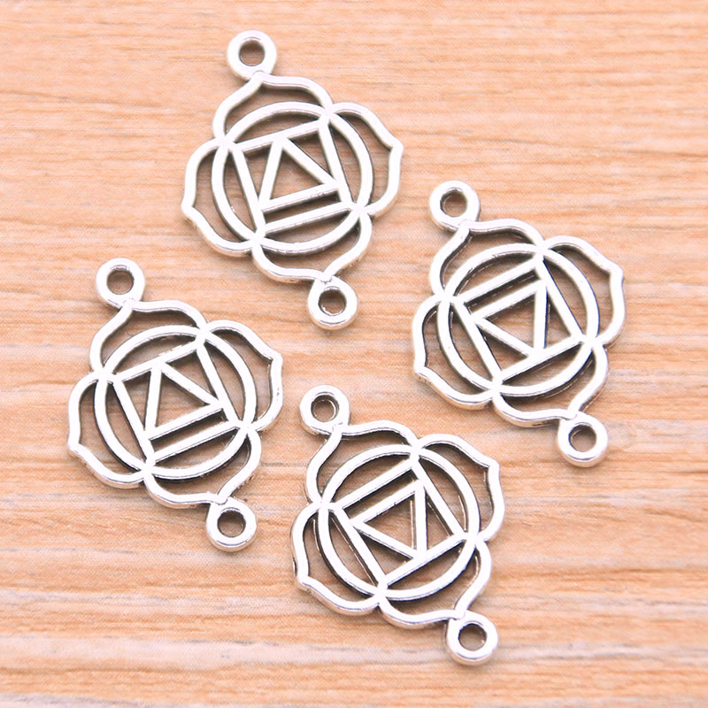 Pulchritude 30 Pcs Mix 8 Stijlen Foto Kleur Zinklegering Retro Hangers Poreuze Connectors Linker Voor Diy Charm Sieraden Accessoire: 1E06
