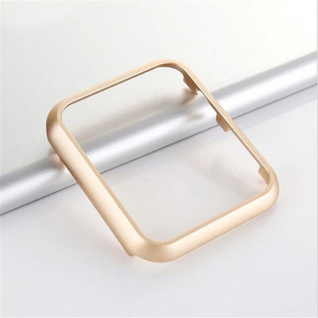 Bedst til apple watch serie 5 beskyttende etui 44mm 40mm metalur etui til iwatch 5 4 3 2 1 38mm 42mm beskyttende cover shell: Champagneguld / Til 42mm