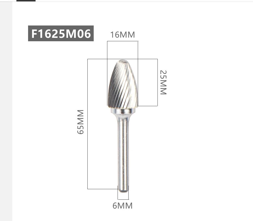 1pc Head Tungsten Carbide Rotary file Tool Drill Milling Carving Bit Tools Point Burr Die Grinder Abrasive Tools