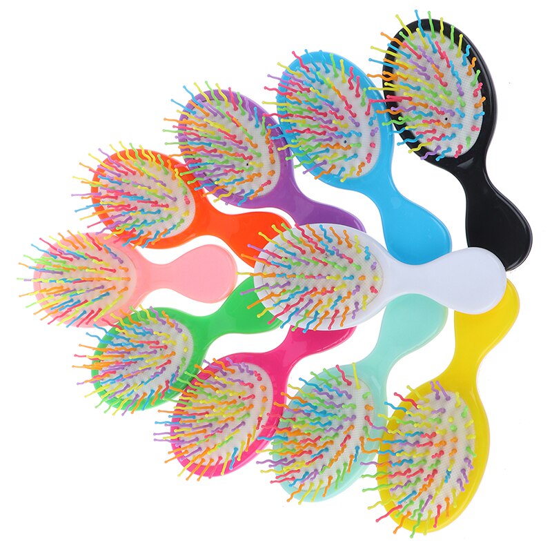 Baby Kids and Women Hair Comb Candy Color Plastic Hair Brush Child Portable Travel Anti-static Comfortable Head Massager Combs