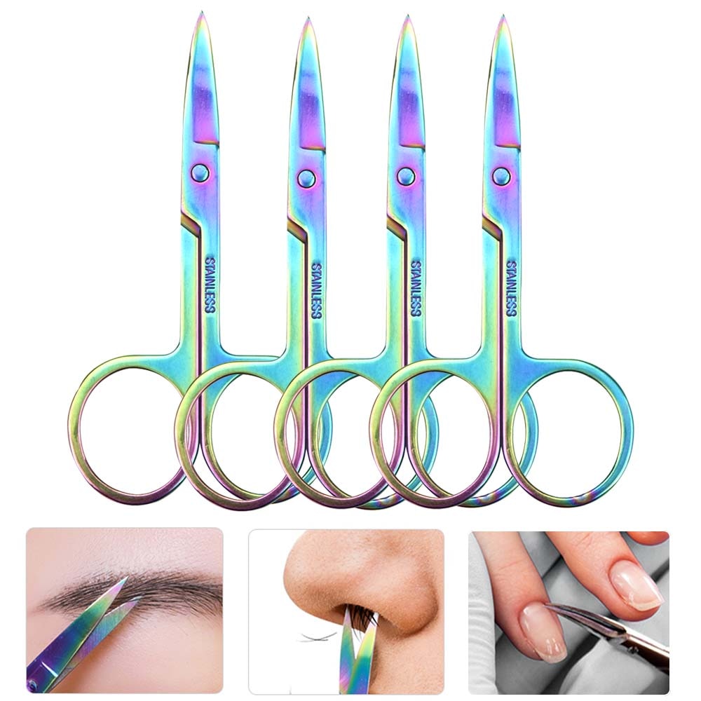 Herramientas de manicura para cortador de uñas, tijeras clásicas de acero inoxidable para cortar cejas, tijeras duraderas para cutículas pequeñas, 1 ud.