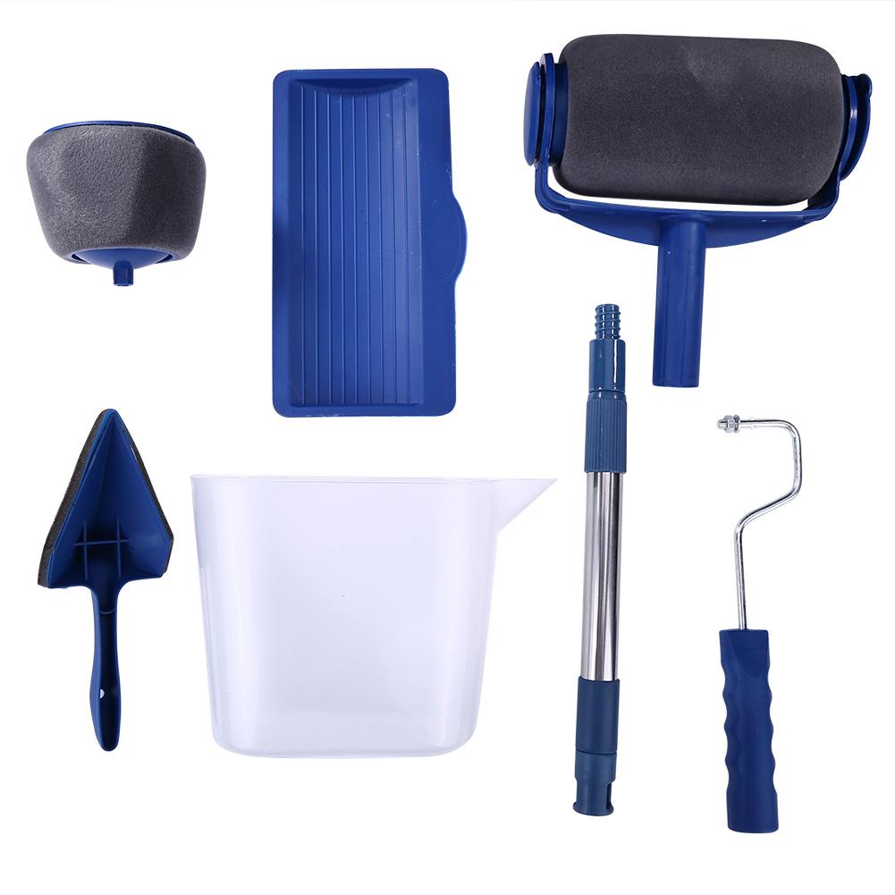 5/8pcs Multifunctional Paint Runner Pro Roller Brush Tool Set Paint Roller Set Room Wall Painting Brushes Set Home Repack Tool: B 6Pcs