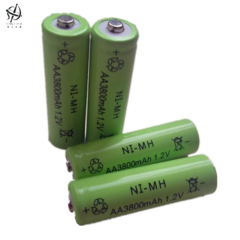 DING LI SHI JIA 12 pièces AA 3800 mAh 1.2 V Quanlity Rechargeable Batterie NI-MH 1.2 V Rechargeable 2A Baterias bateria