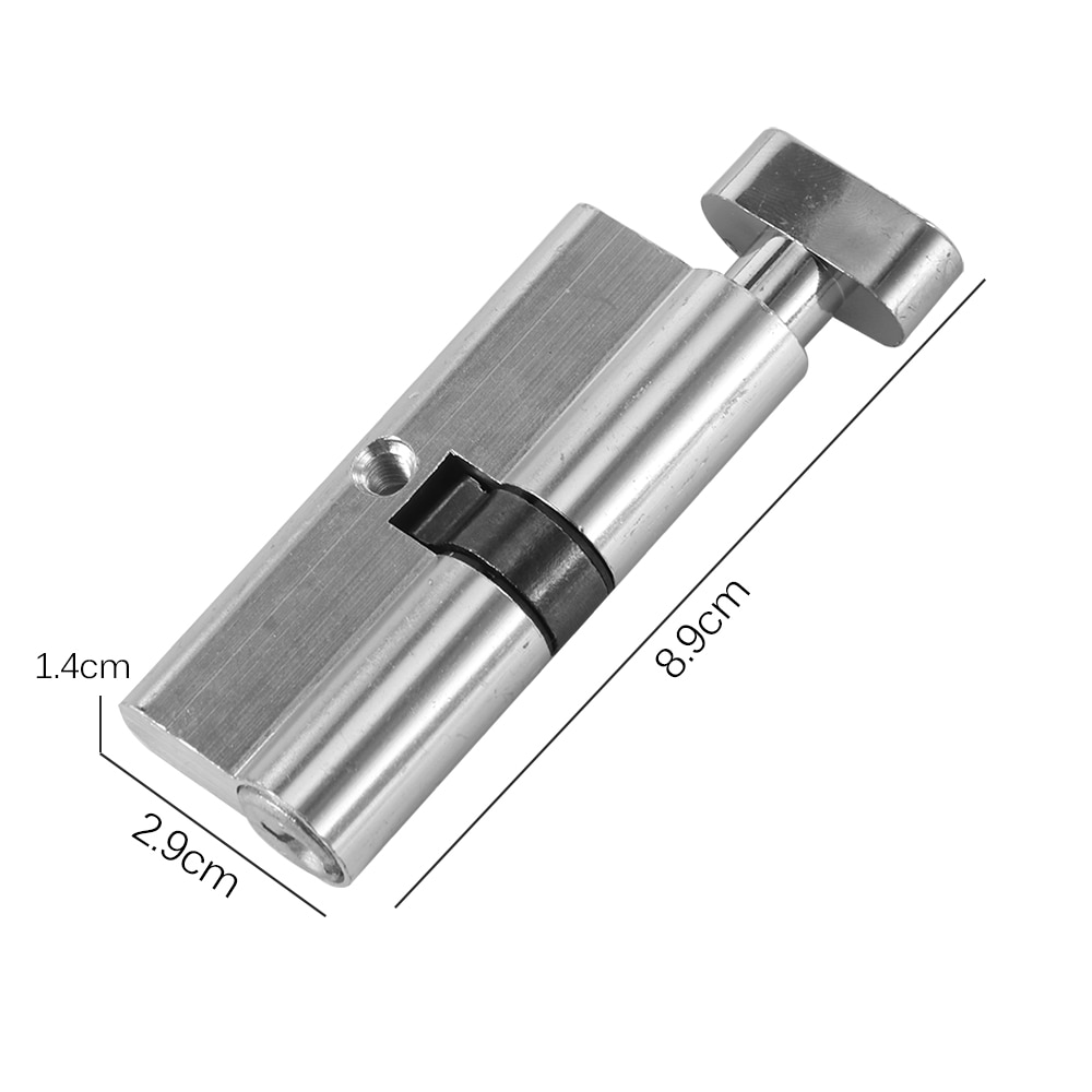 DIY Door Lock Cylinder Security Copper Aluminum Lock Cylinder Anti-Theft Interior Bedroom Living With 3 Keys Lock Cylinder