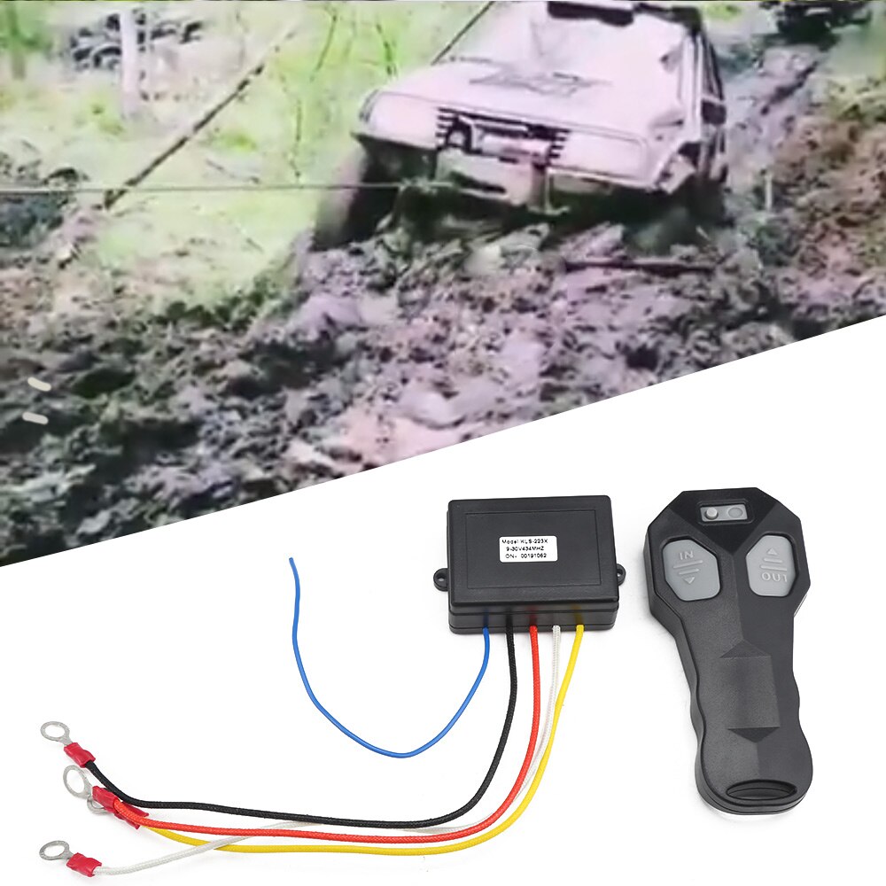 12V Universal Car Smart Winch Wireless Remote Control Switch Set Anti-Interference Twin Handset 30M Remote Control