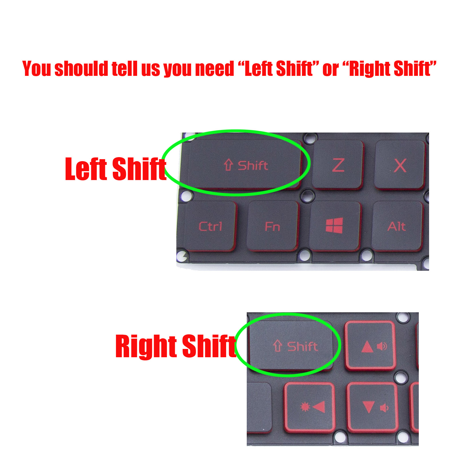 Tapa de tecla para Acer Nitro 5 AN515-51 AN515-52 AN515-53 AN515-41 AN515-31 tijera retenedor Clip bisagra botón teclado: RED