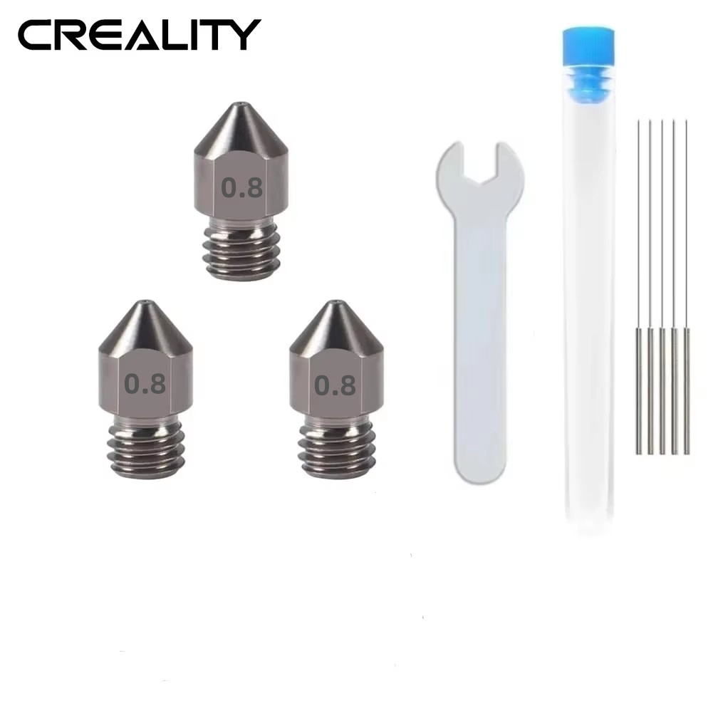Ugelli in acciaio temprato da 3 pezzi da 0,4 mm Ugelli MK8 Ugelli per stampante 3D per Creality Ender 3/3 pro/3 V2, Ender 5/5 pro, CR-10/10S: bianca