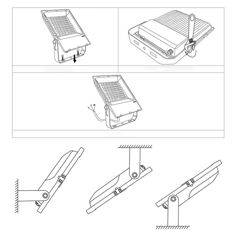 Led-projektør  ip66 stk . vandtæt  ac220v 10w 20w stk. 30w stk. 50w 100w 150w udendørs haveprojektørbelysning spotlight vægprojektører