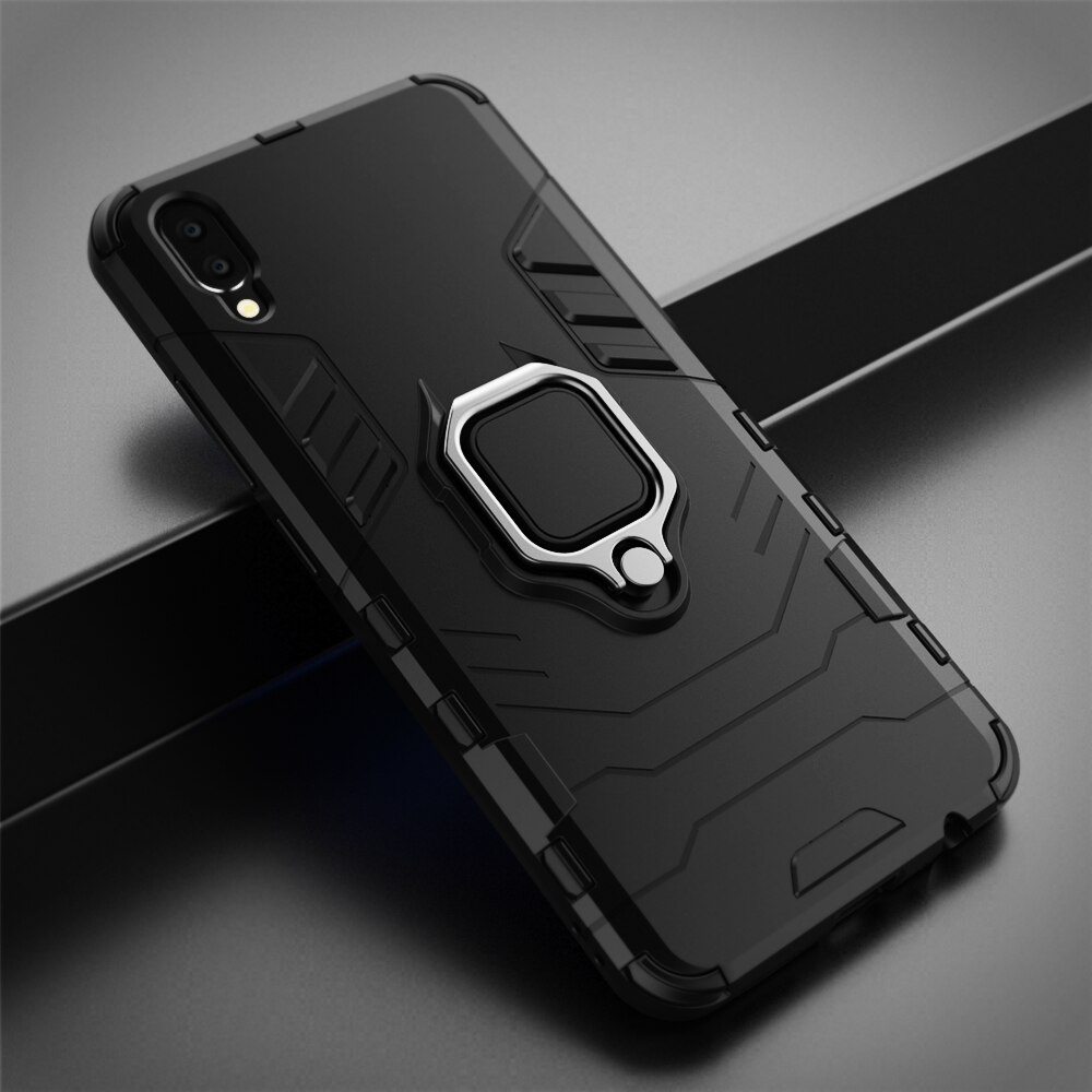 Coque antichoc avec anneau de support en Silicone et PC pour Vivo V11, étui pour V11, V11i, V 11, 11i, VivoV11, VivoV11i, 1806, 1804