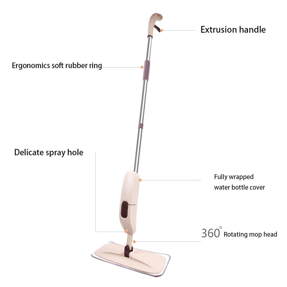 Spray Mop Clean Mop Windows Wooden Floor Ceramic Tile Automatic Home Kitchen Bathroom Cleaning Tools Household