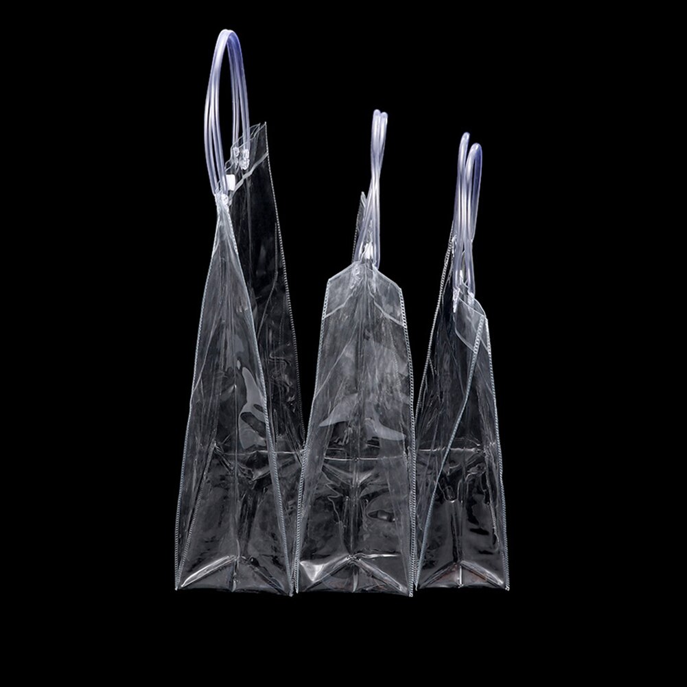1 ud. Bolsas de mano transparentes DIY bolsa de compra transparente de PVC con cerrojo bolso Casual bolsas de almacenamiento de bolsas de de 5 tamaños