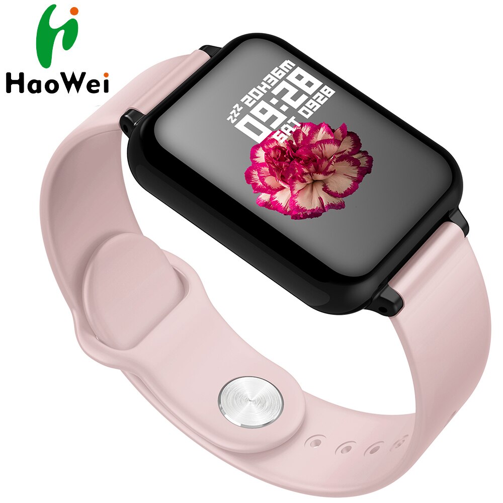 Xiaomi Haylou solaire LS02 montre intelligente 1.4LED pouce IP68 étanche Sport tension artérielle Bracelet pour Android iOS solaire poignet: HAOWEI Pink