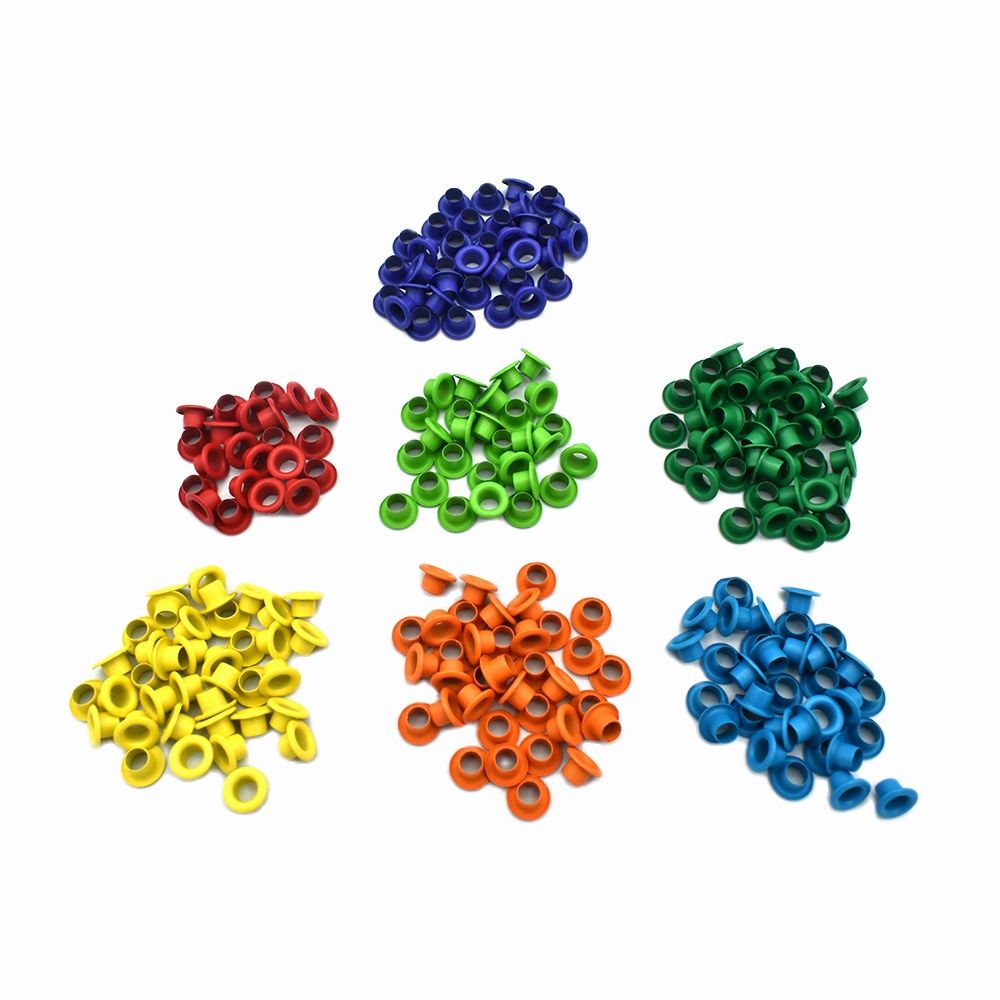 Oeillet minuscule en laiton, 4mm, 7 couleurs, œillets métalliques pour bricolage, vêtements, projets artisanaux de Scrapbooking, 100 pièces