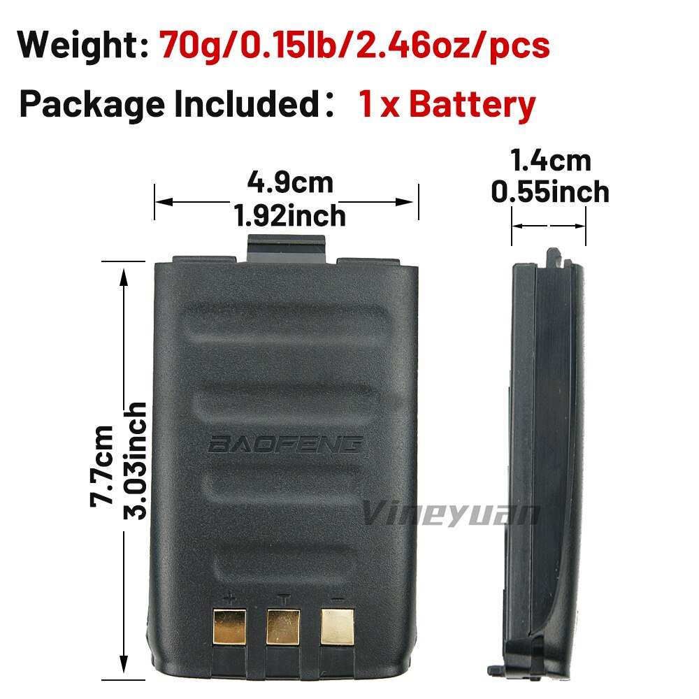 Original Batterie 1800mAh 7,4 V Li-Ion Batterie Für Baofeng GT-3 GT-3TP GT3 GT3TP &Ampere; GT-3 markieren-II markieren-III zwei Weg Radio