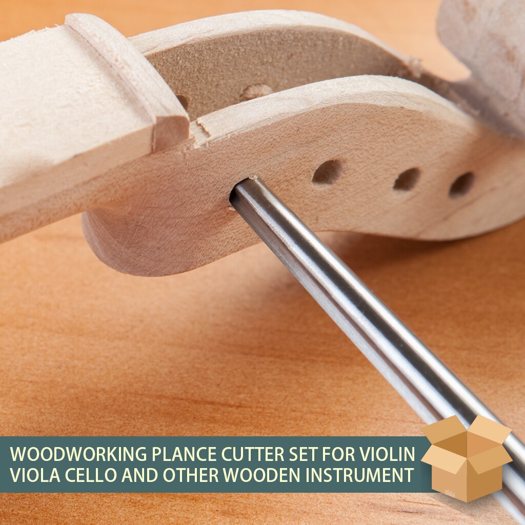 Cello Peg Hole Reamer Staal Stok & Houten Handvat Cello Maken Gereedschap Spiraal Cut Ruimer