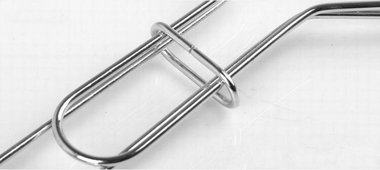 1 pieza de malla de acero inoxidable para barbacoa, 2 asador de pescado de hierro, cesta para asar, carpeta para asar, herramienta con mango de madera, herramientas para parrilla al aire libre OK 0394