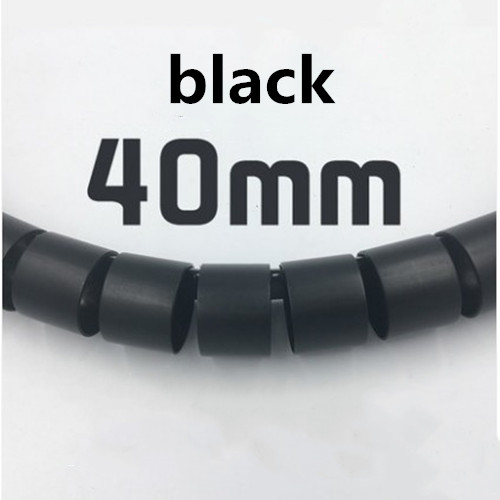 5 Meters 16FT Cable Management Protector Wire Wrap Cord Tidy Organizer Tube Hider Flexible Expandable Home Office Wire Concealer: 40mm black