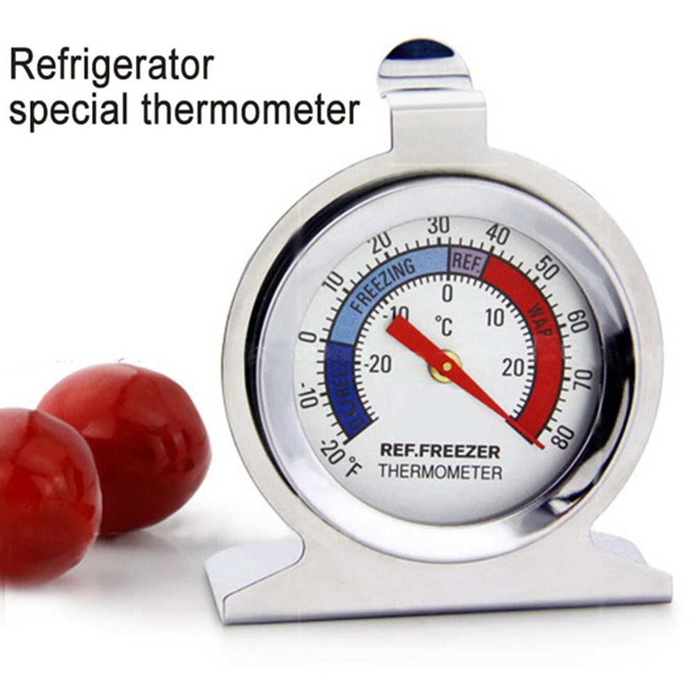 Commercial Stainless Steel Refrigerator Classic Series Large Dial Fridge Freezer Thermometer