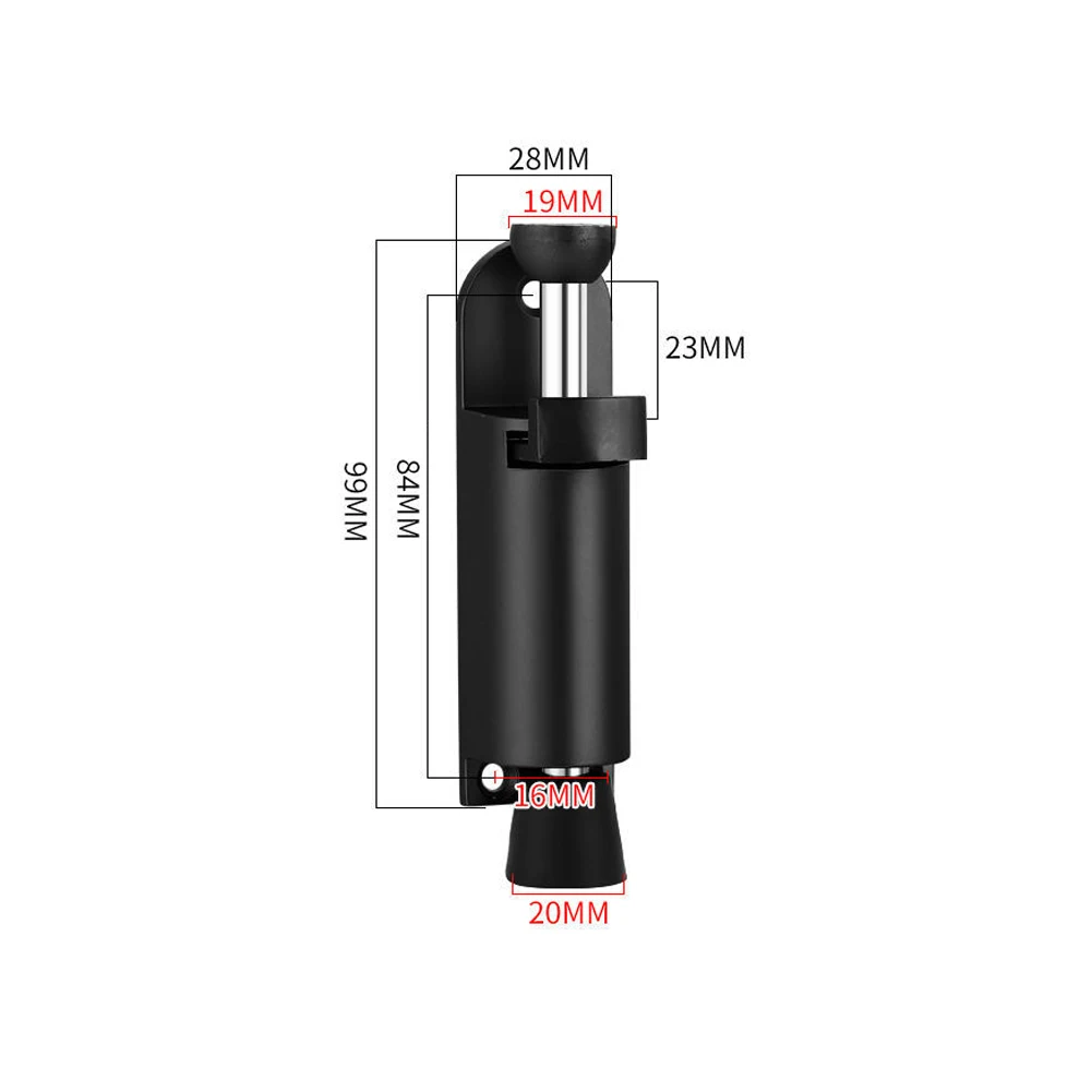 Teleskop Türstopper Badezimmer Türstopper Metall Kickdown Türstopper mit Fußbremskeile Wandschutz Heimat Hardware- Werkzeug: Grau