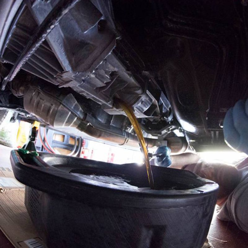 7.5l olieaftapningsplade af plast, der er spildt motorolietank, gearkasse, olieudskiftningsbakke til reparation af bilværktøj til skift af brændstofvæske