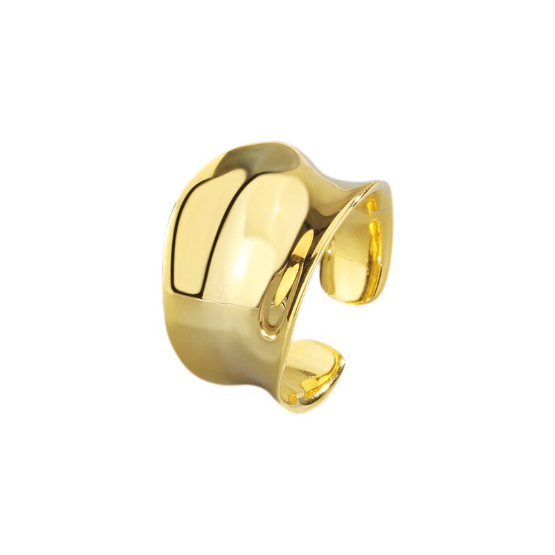 Original Beliebte Glatte, Glänzende Ketten Finger Ring Einfache Ringe für Frauen Hochzeit Engagement Schmuck