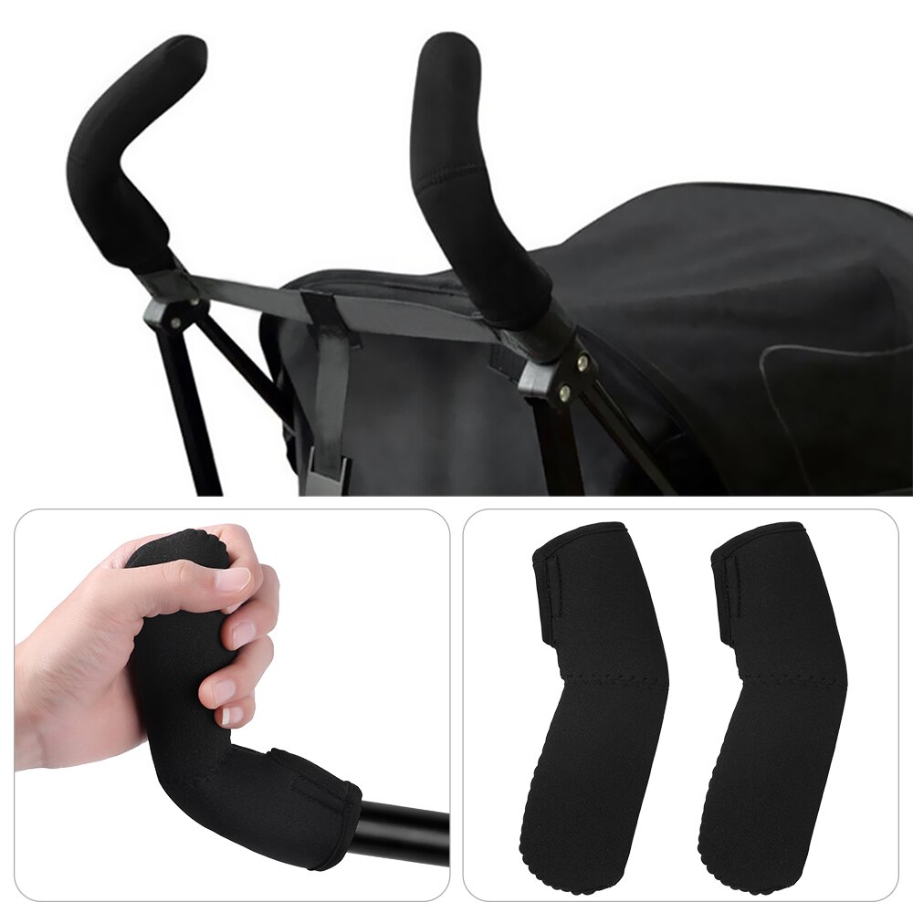 2 st / set barnvagn handtag täcka barnvagnar armstöd täcker självhäftande elastiskt vattentätt grepp täcka barnvagn tillbehör