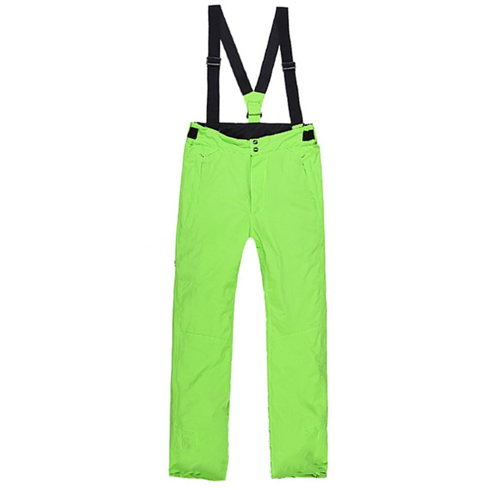 Hommes épais hiver neige Ski pantalon bavoir pantalon imperméable coupe-vent exquisément Durable magnifique: green / XXL