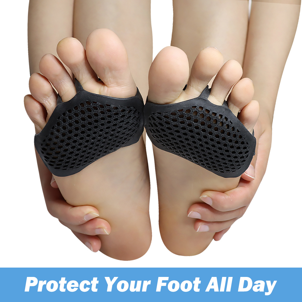 Pexmen 2Pcs Metatarsal Pads Ball of Foot Cushions Gel Forefoot Pad for Metatarsalgia Pain Relief Mortons Neuroma and Callus