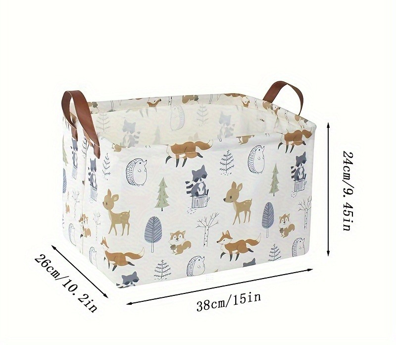 1 stks opvouwbare kleding wasmand cartoon patroon woondecoratie multifunctionele opvouwbare opslagmand opslagcontainer: green