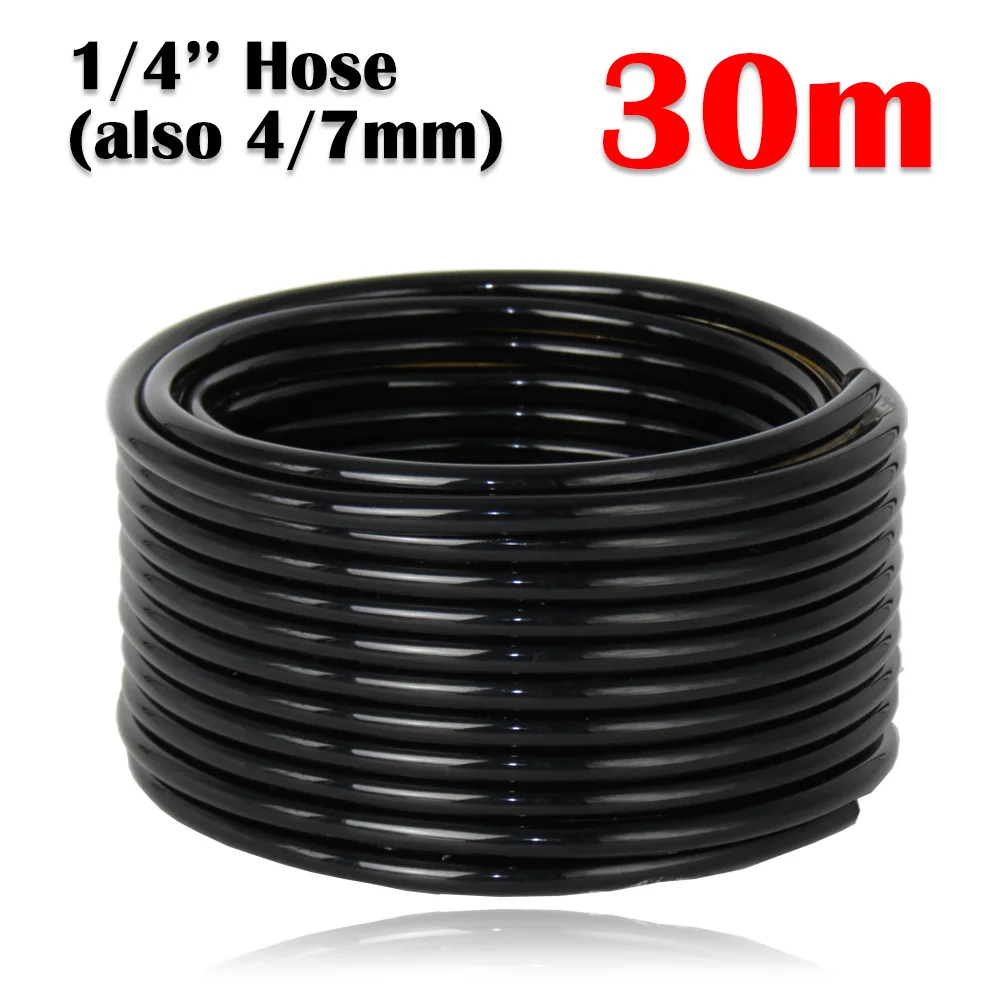 10-50m orange justerbare tågevandingssystem automatisk havevanding kølesæt 1/4 '' pvc hovedledningsslange have: Multi