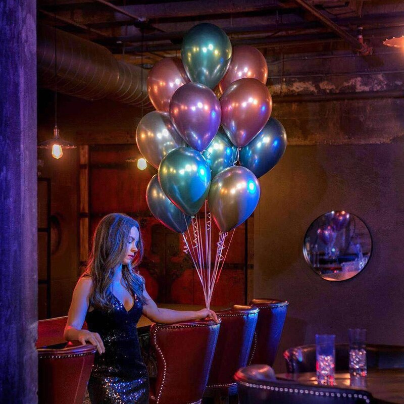 50 st metall latex ballong kostym födelsedagsfest förslag bröllop festival dekoration spel belöning 12 tum