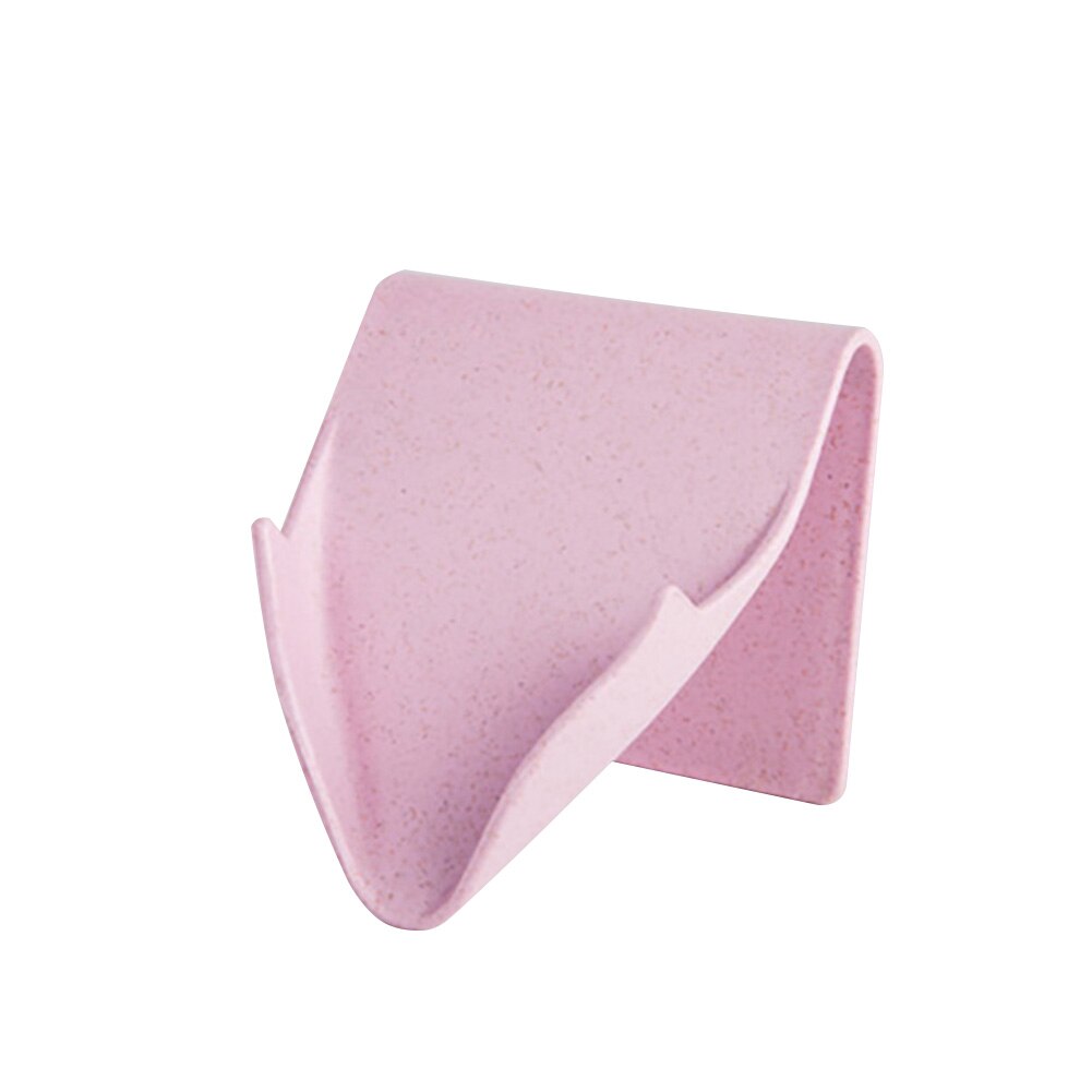 Wall Mount Stable ABS Practical Hygienic Storage Home Quick Drain Bathroom Self Adhesive Soap Holder No Drilling Space Saving: Pink
