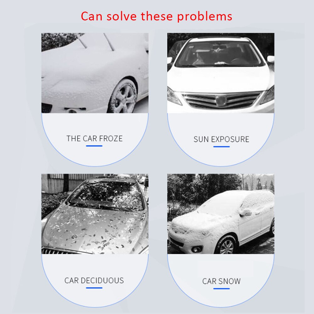 Car Magnet Windshield Cover Snow Cover Sunshade Ice Snow Frost Protector Winter Wind Protector Magnetic Car Shield Sun Shade