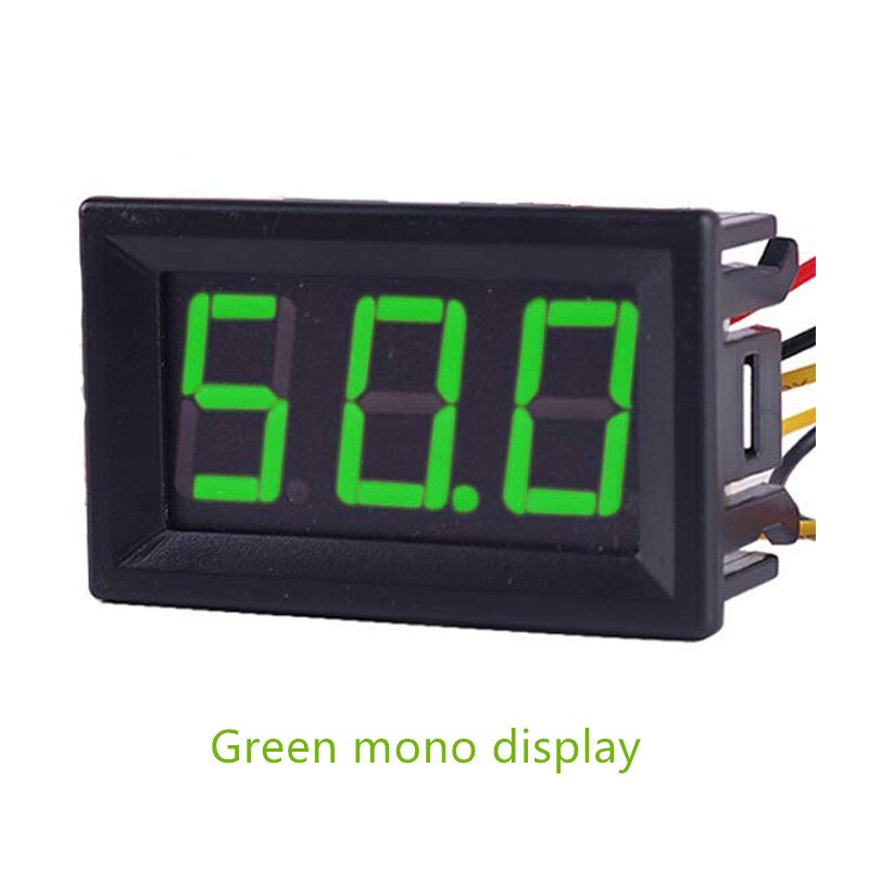 Dc 100V 10A Voltmeter Amperemeter Blauw + Rood Led Amp Dual Digitale Volt Meter Gauge Digitale Voltmeter ampèremeter: 2Wire 4.5-30V Green