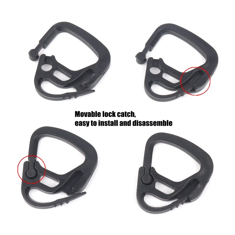 50pcs/set Plastic Black Sunshade Net Hook for Agriculture Greenhouse Garden Tough Shading Net Curtain Line Outdoor Courtyard