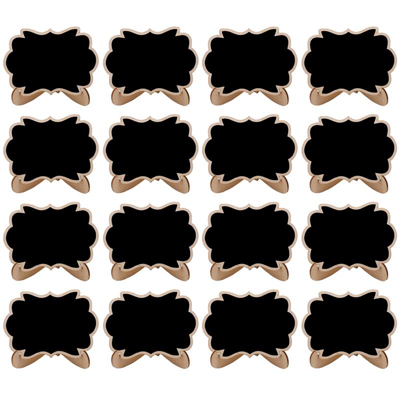 Mini pizarra de 16 piezas, pizarra de madera con mensaje , para boda: B