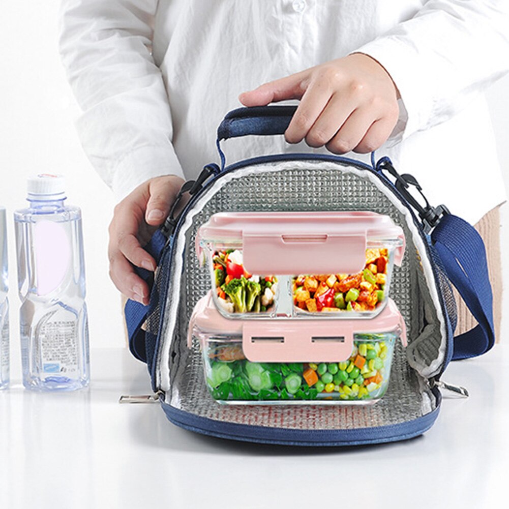 Lunch Bag Carry Mode Opslag Slijtvast Schouder Rits Draagbare Thermische Verstelbare Riem Waterdichte Oxford Doek Effen