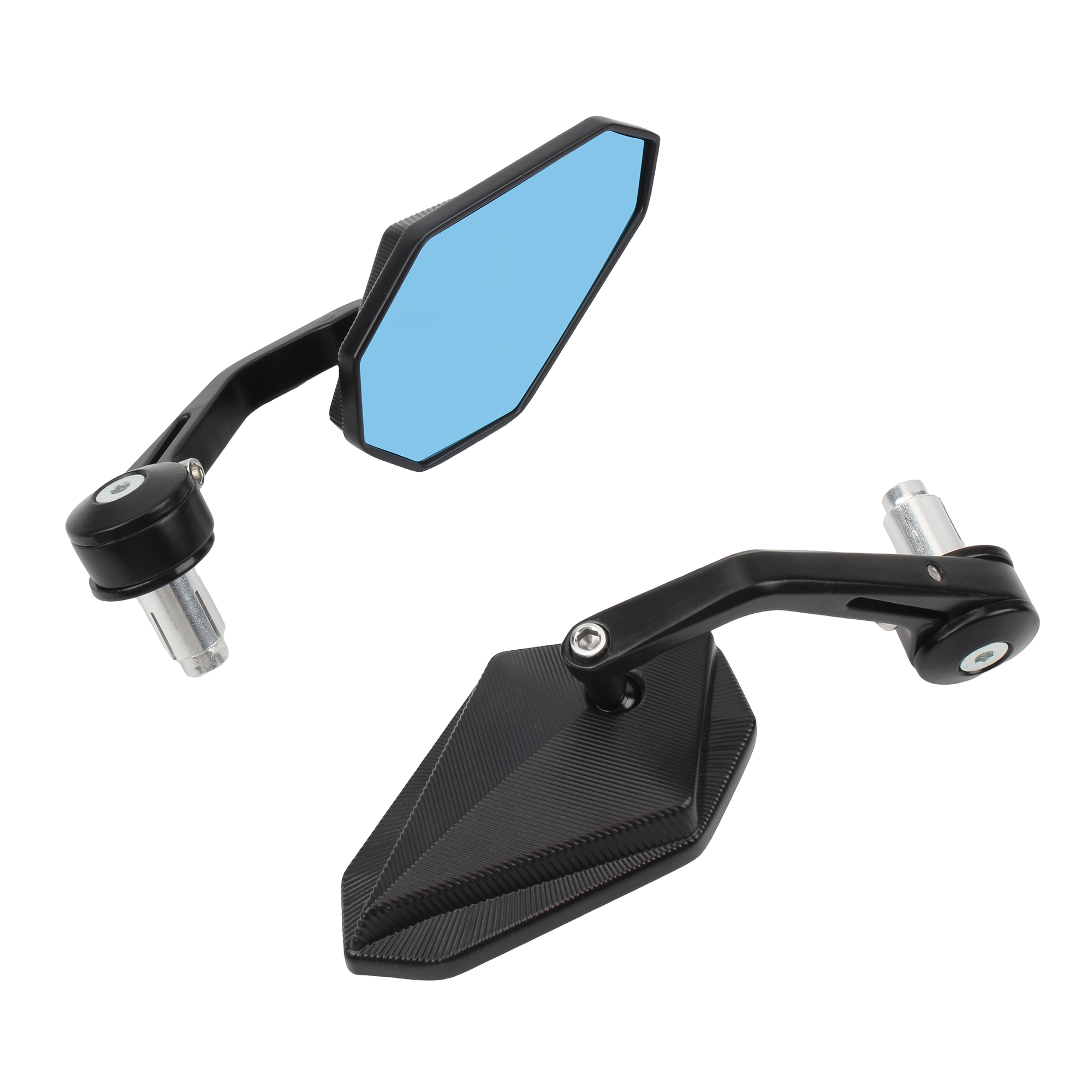 Motorrad Zubehör Rückspiegel Seite Lenker Bar Spiegel Universal- Moto Fahrrad Elektrische Fahrrad Rolle Moto-Cross: Blau
