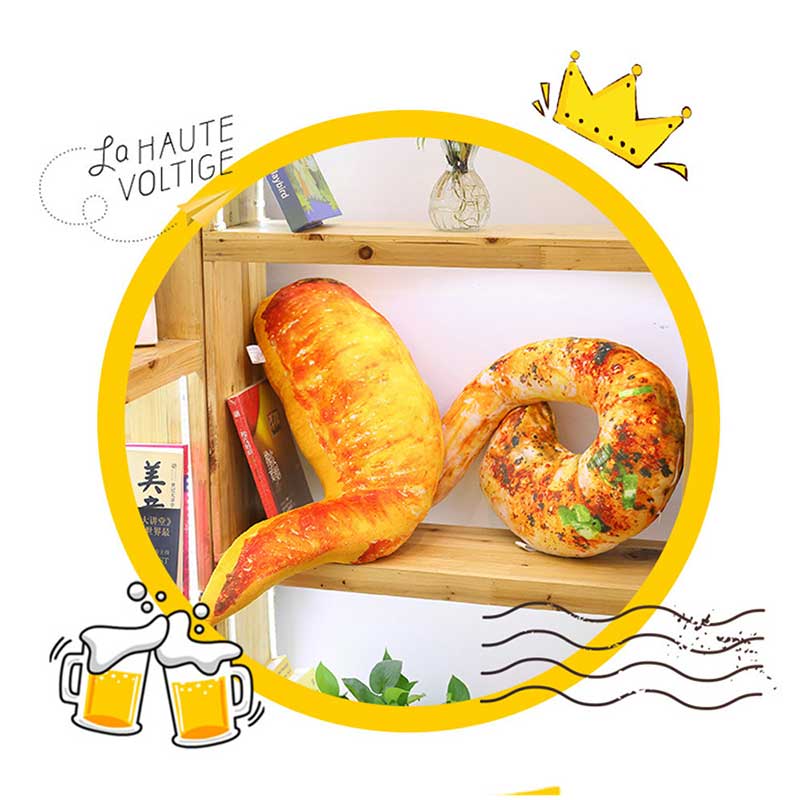 3D Simulation Chicken Leg Pillow Food Plush Toy Throw Pillow Doll DC120