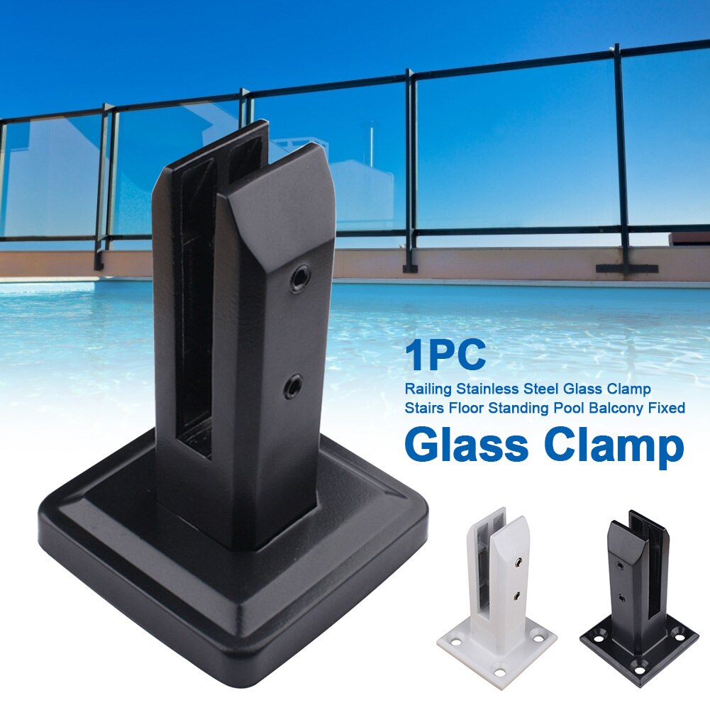 Clip Glass Clamp Stairs Railing Support Brackets Home Floor Standing Fence Stainless Steel Fixed Pool Balcony Post Shelf