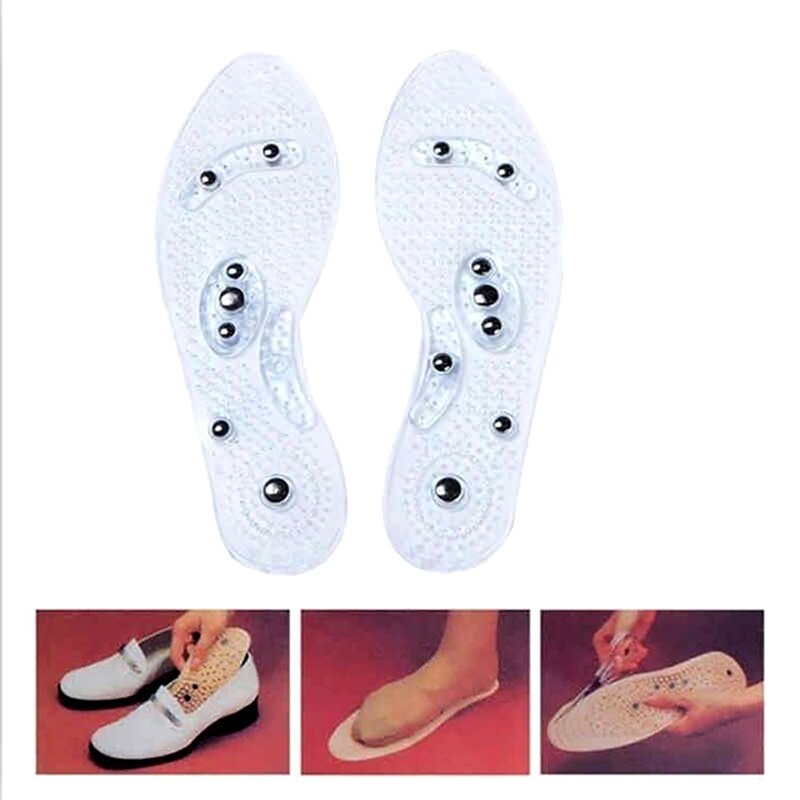 1 paar Atmungsaktive Schuhe Pad Massage Einlegesohlen Magnetische Akupunkturpunkt Magnet Pad Schuhe Von UNS
