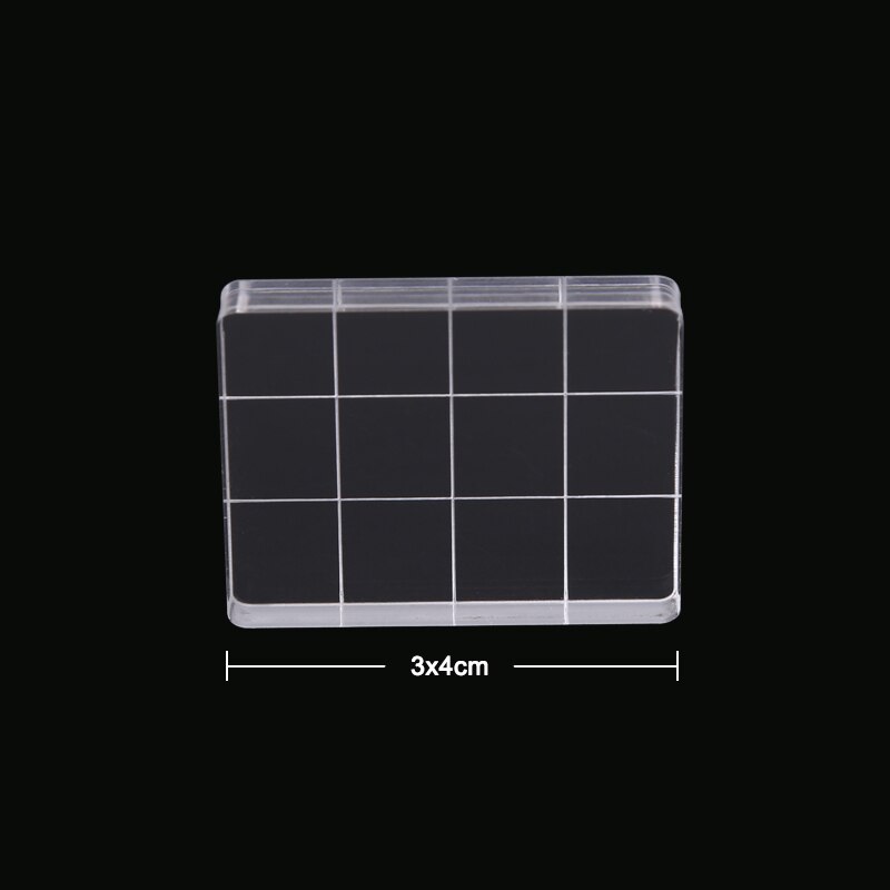 9 Sizes Transparent Acrylic Clear Stamp Block Pad For Stamping DIY Scrapbooking Card Making Handmade Tool: B