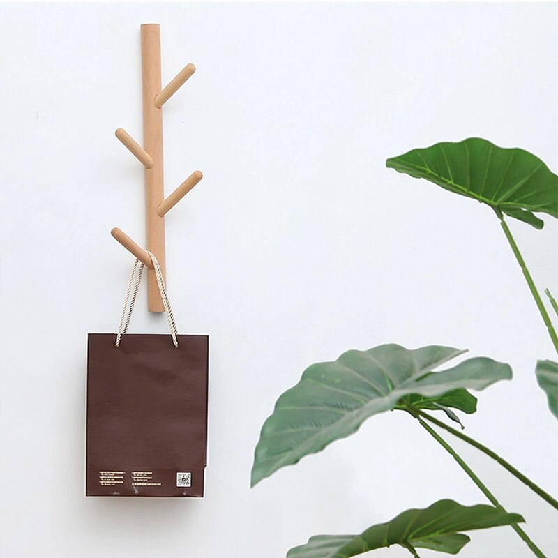 Rzemieślnicze gałąź drzewa wieszak na płaszcze drewniane klucze stojak ścienny wiszący na ubrania kapelusz organizator