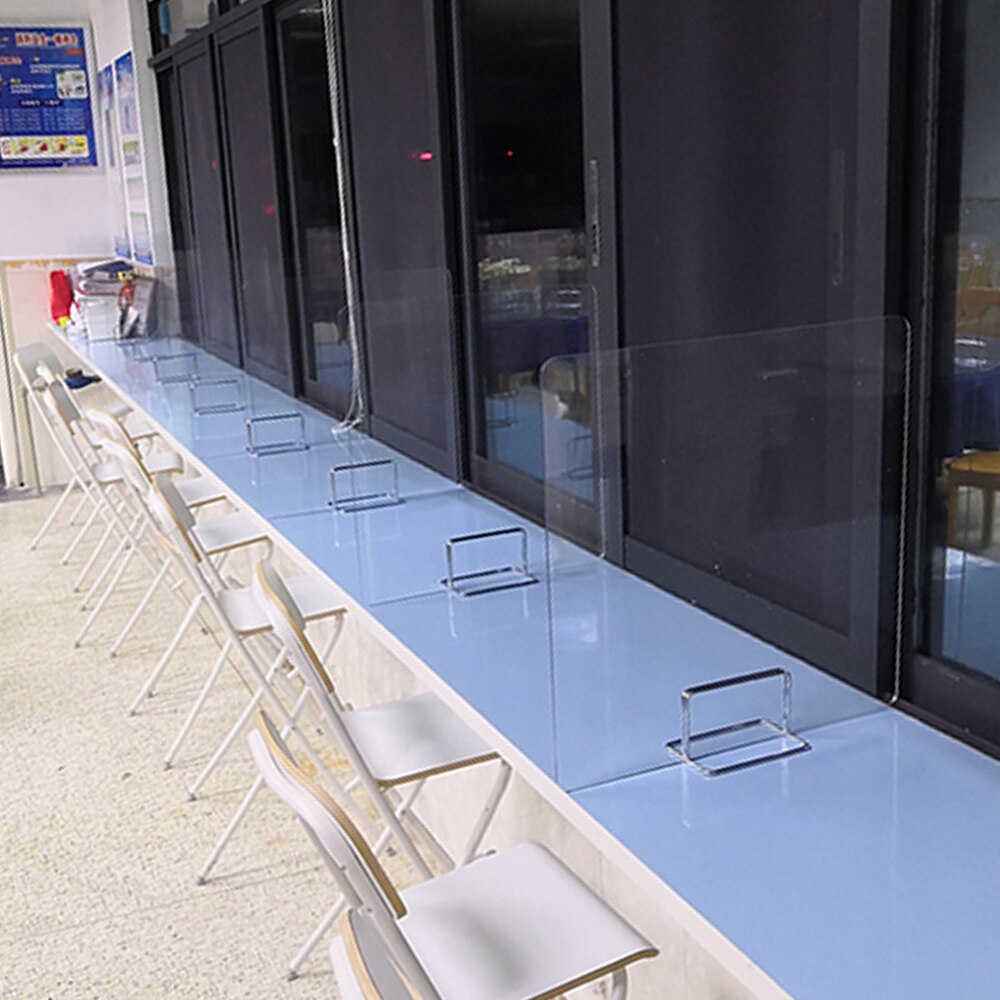 Acrylic Sneeze Guard Shield Clear Perfection Reception Side Counter Sprayed UV Cut Height Protection Screen Isolation Plate